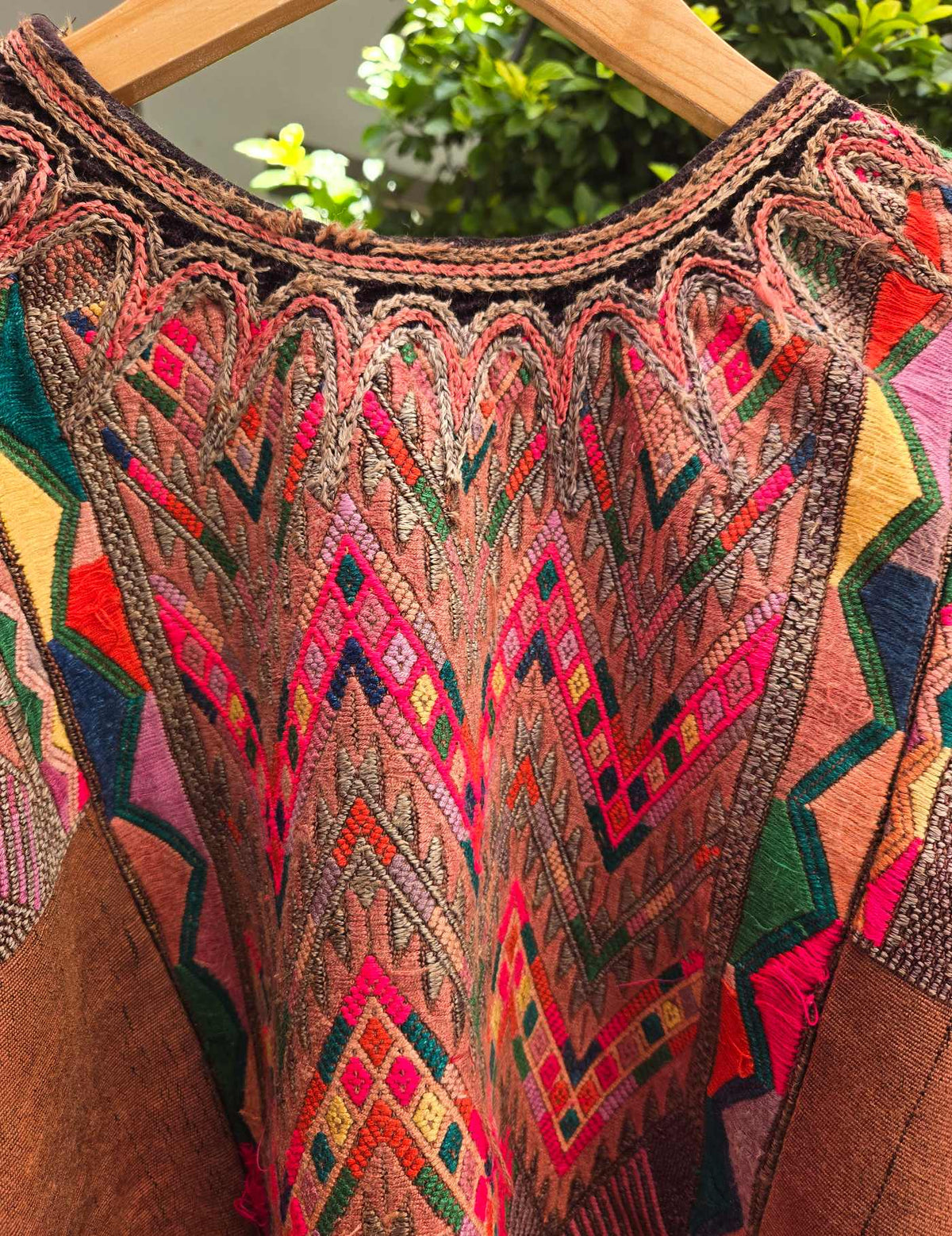 Brown with Geometrics Chichicastenango Huipil #10-357