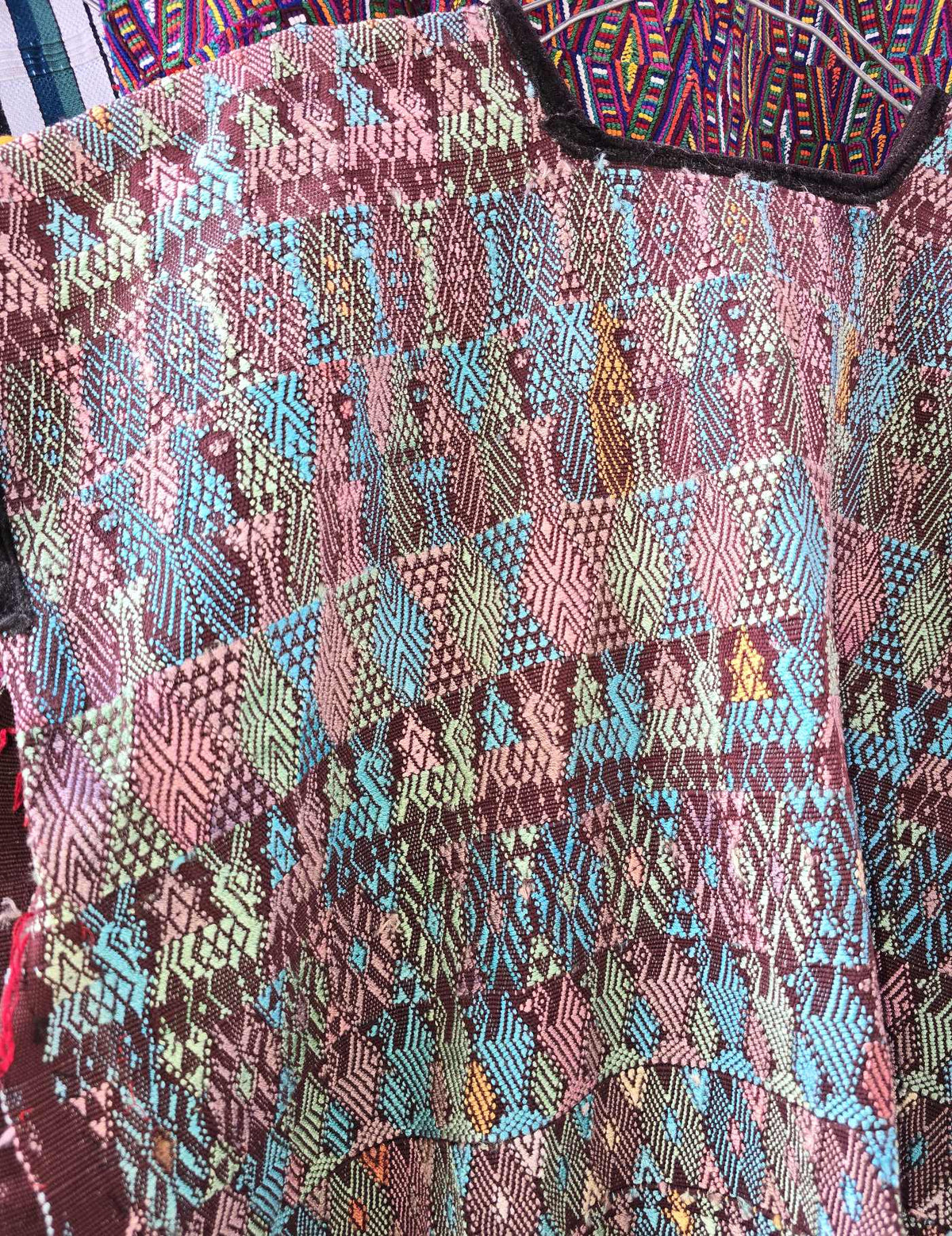 Brown and Blue Cobán Huipil #10-363