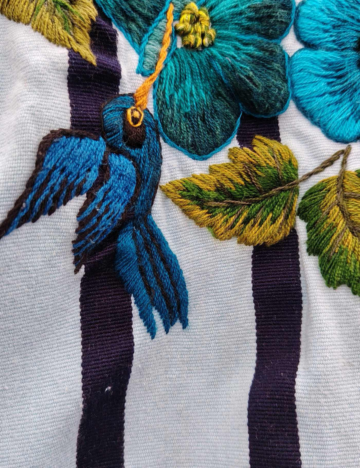 Blue Floral Santiago Huipil #10-373