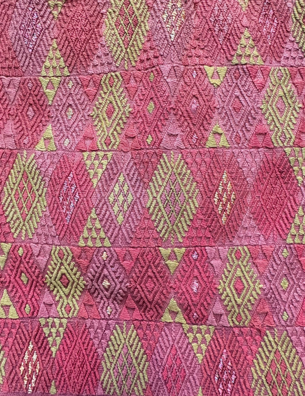 Coral and Yellow Cobán Huipil #10-385