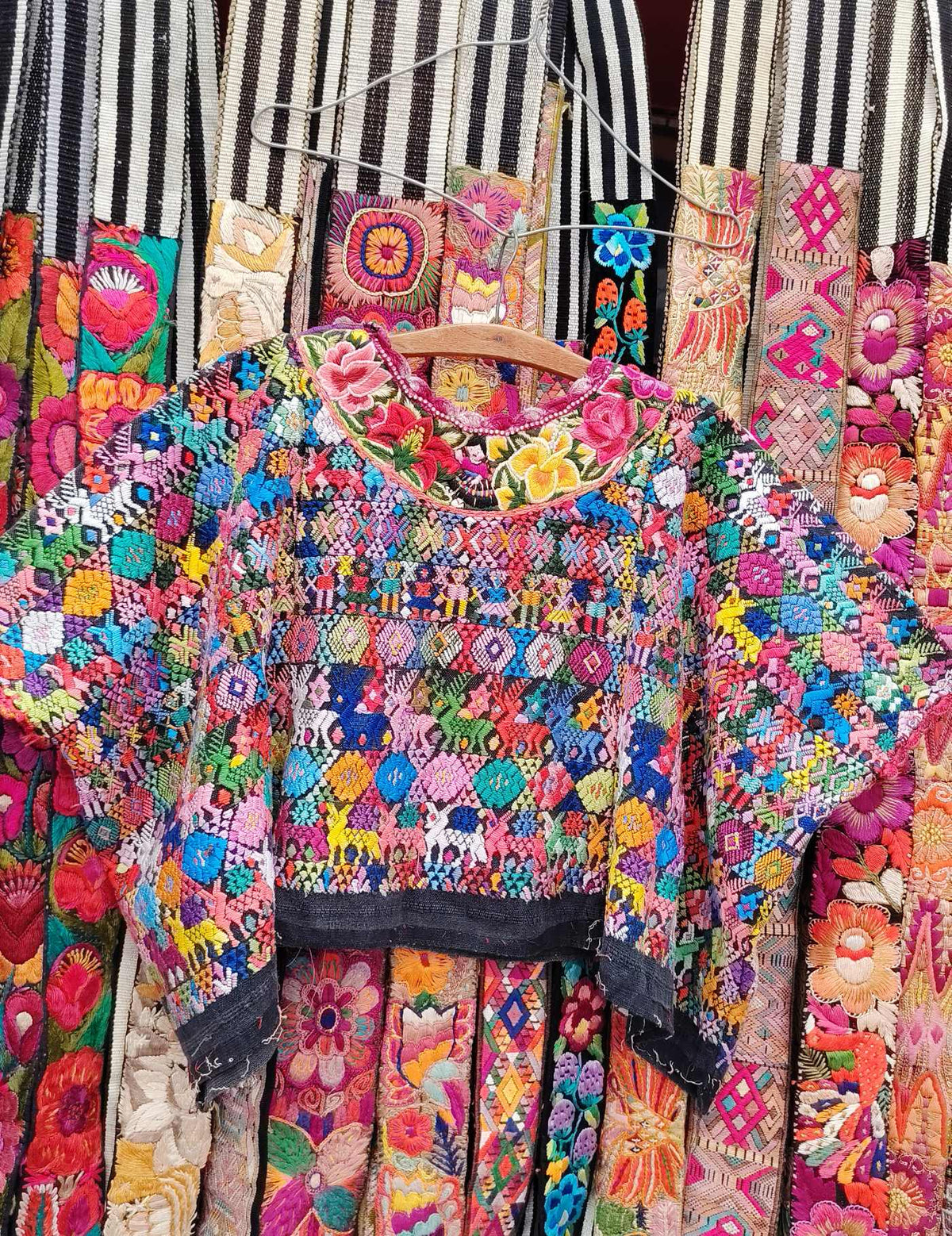 Multicoloured Cobán Huipil #10-389