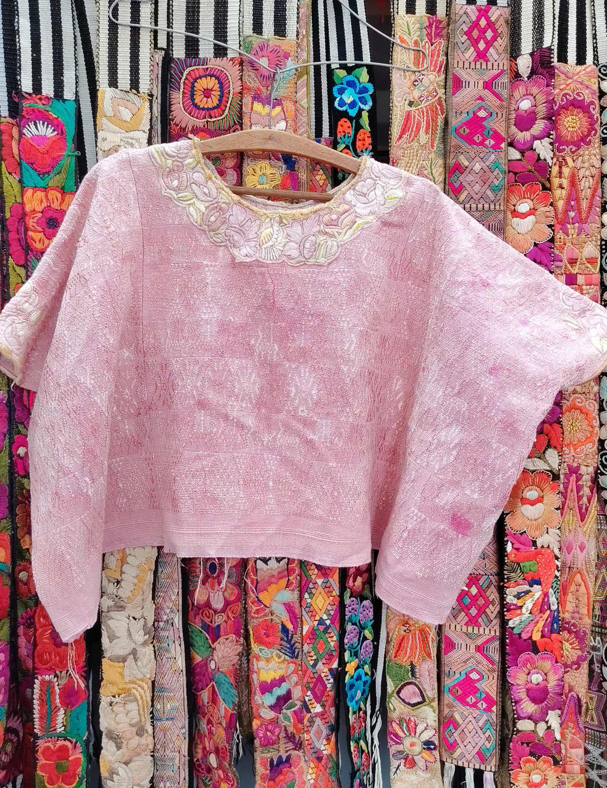 Pastel Pink Cobán Huipil #10-406