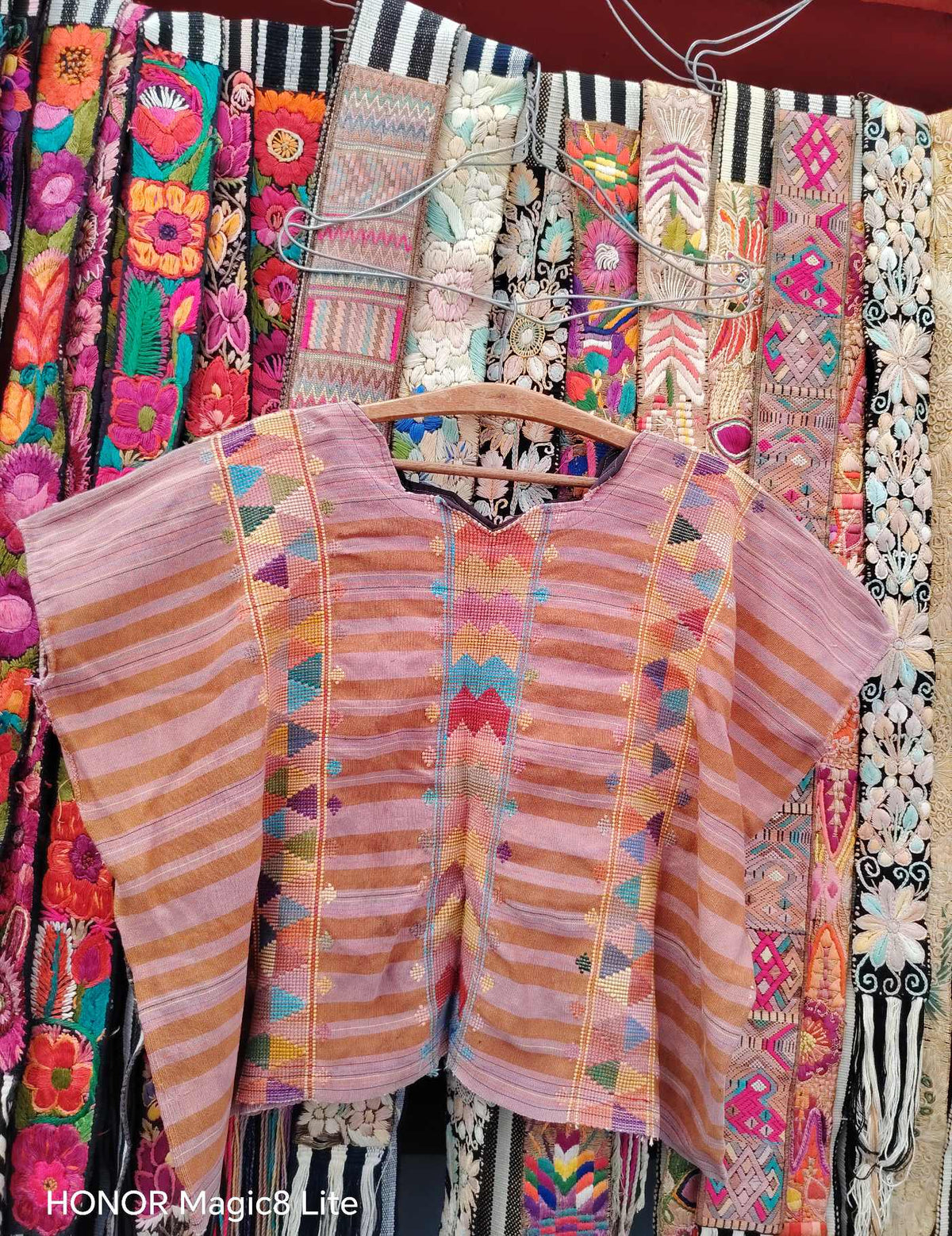 Brown and Pink Colotenango Huipil #10-426