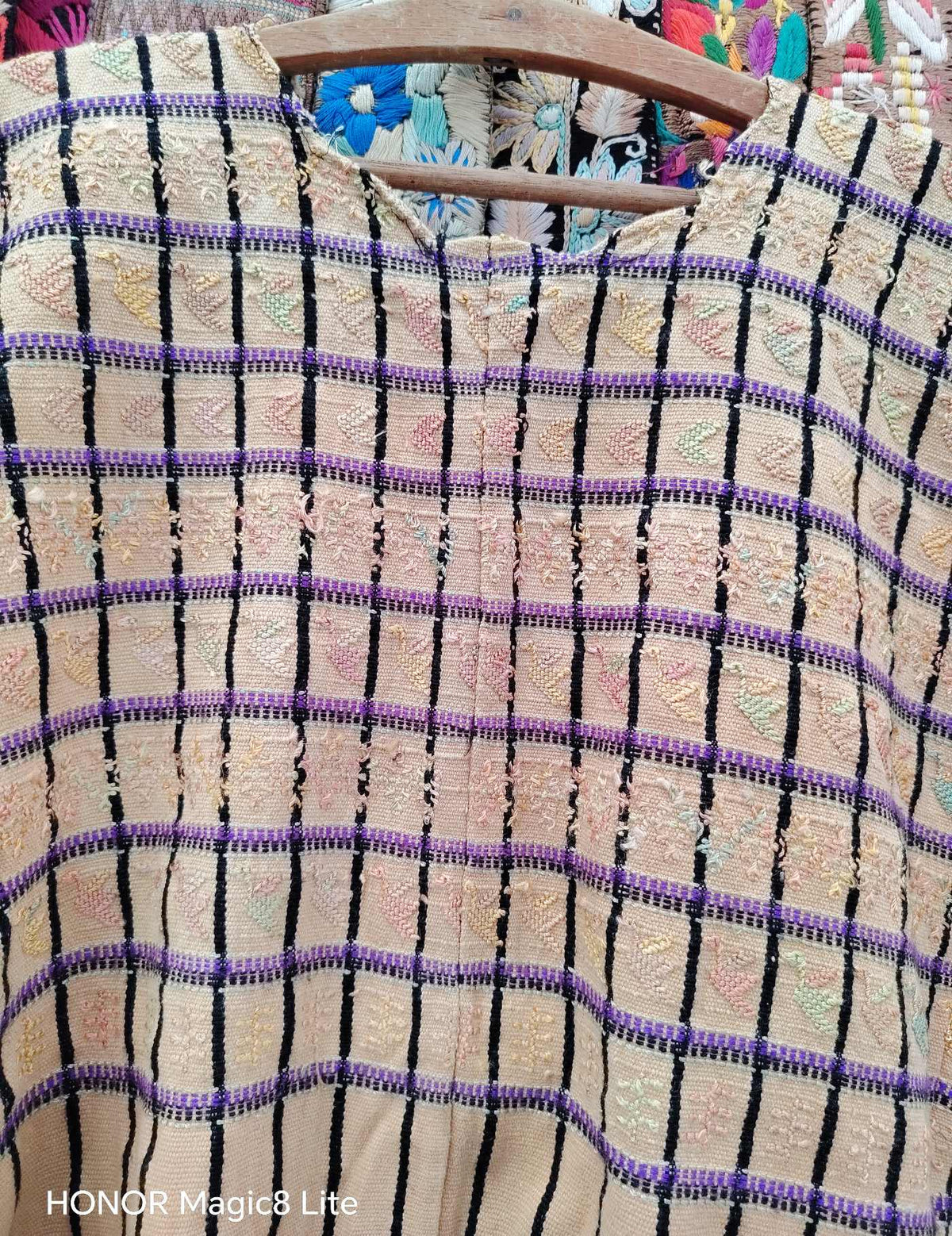 Beige and Lilac San Lucas Tolimán Huipil #10-429
