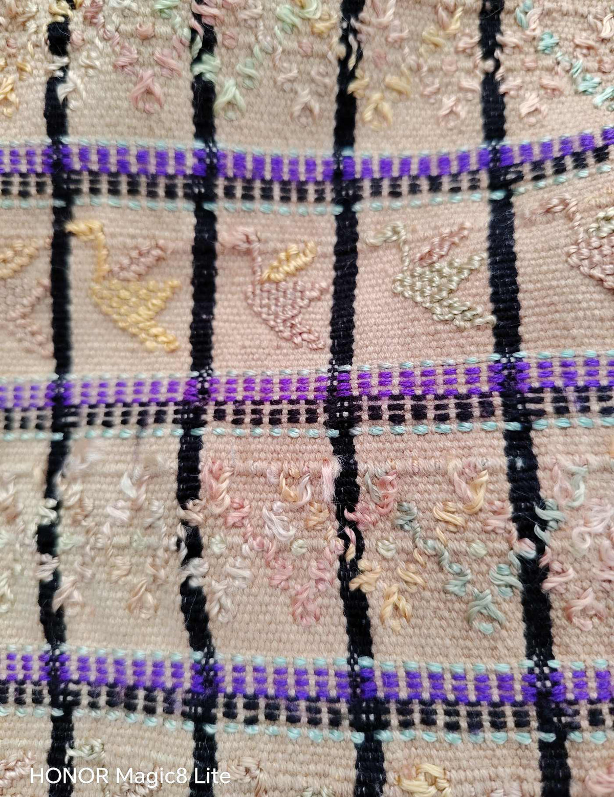 Beige and Lilac San Lucas Tolimán Huipil #10-429