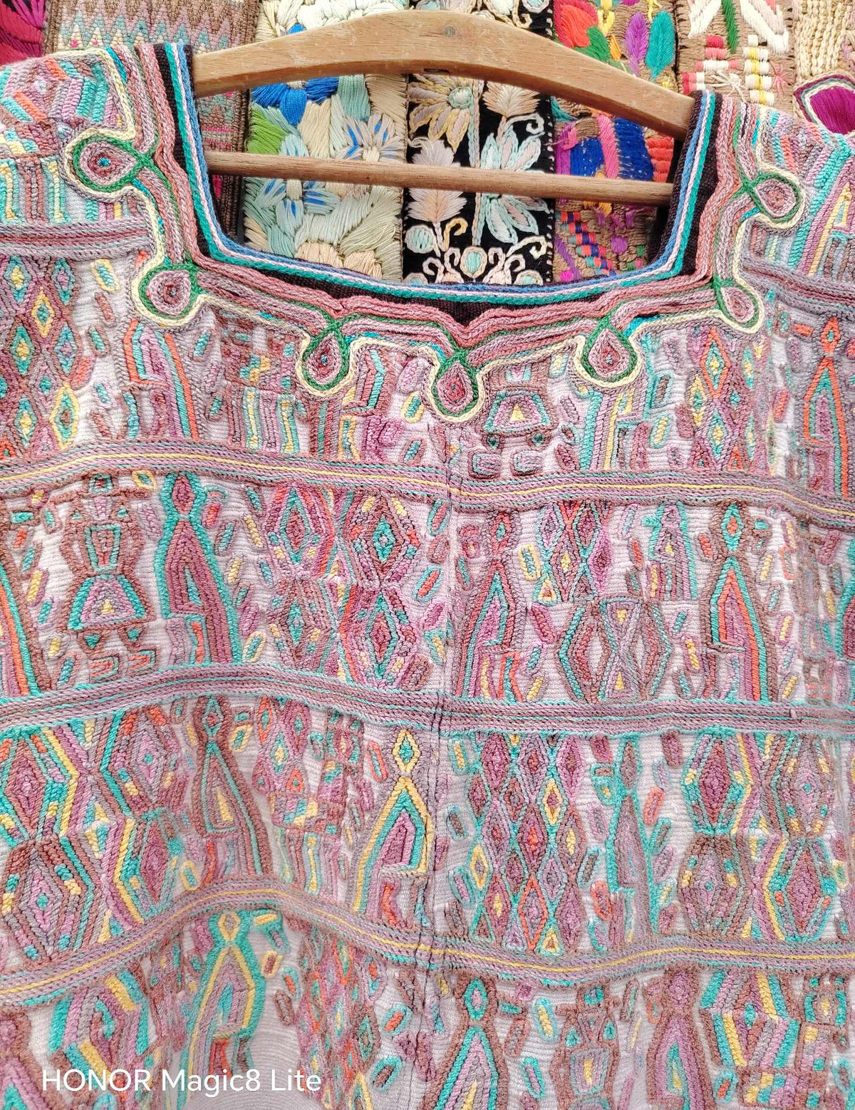 Pink and White Nebaj Huipil #10-430