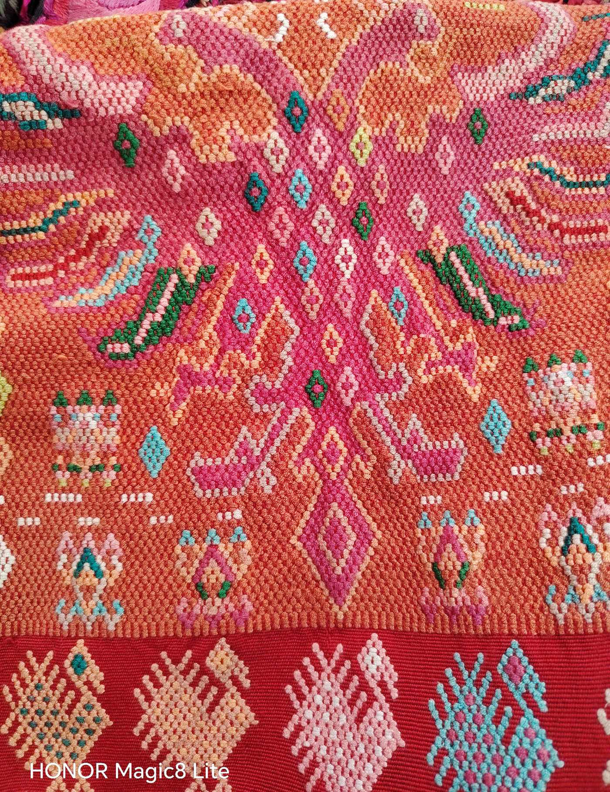 Red Double Headed Eagle Chichicastenango Huipil #10-434