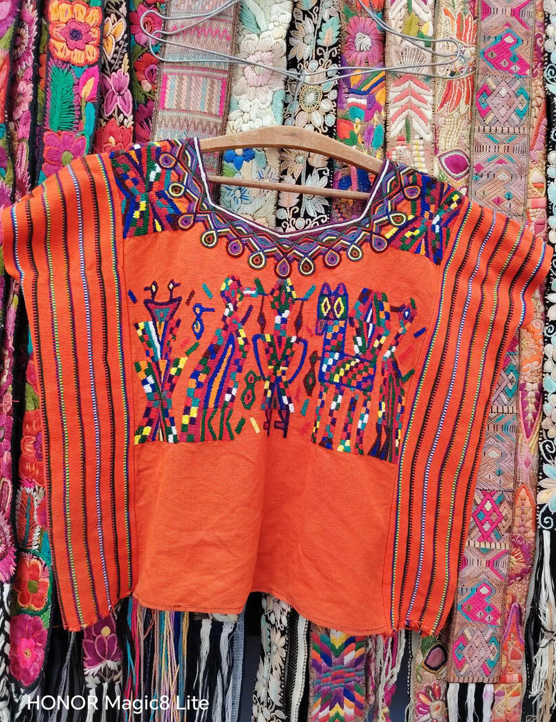 Orange Chajul Huipil #10-440