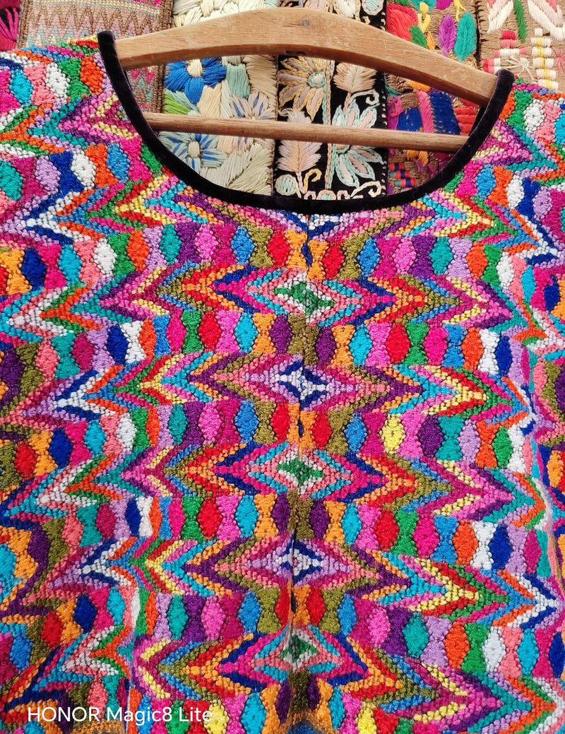 Multicolor Totonicapán Huipil #10-443