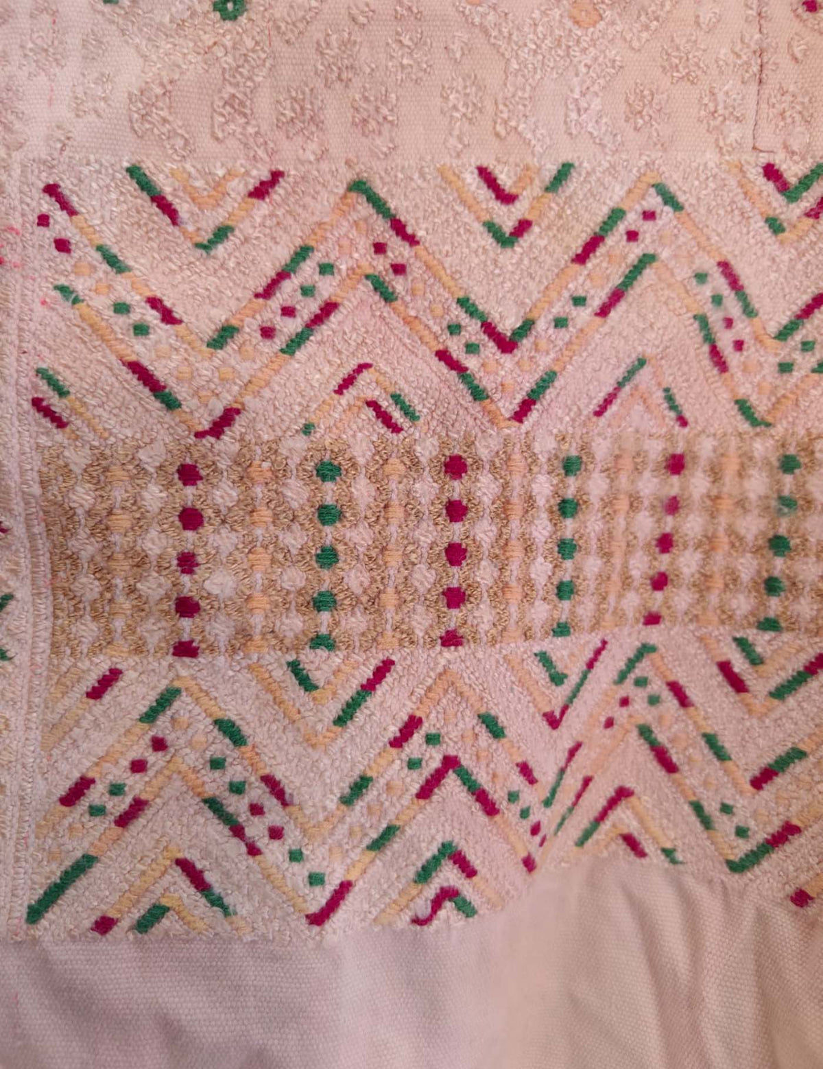 Geometrics on Blush Nahualá Huipil #10-448