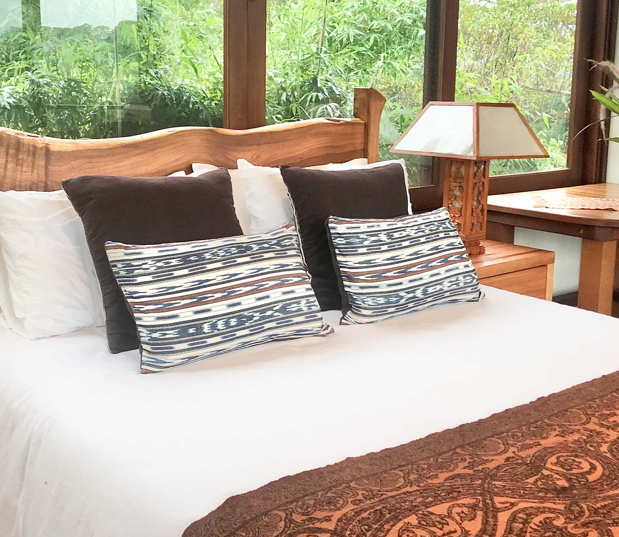 Handwoven Guatemala ikat pillow