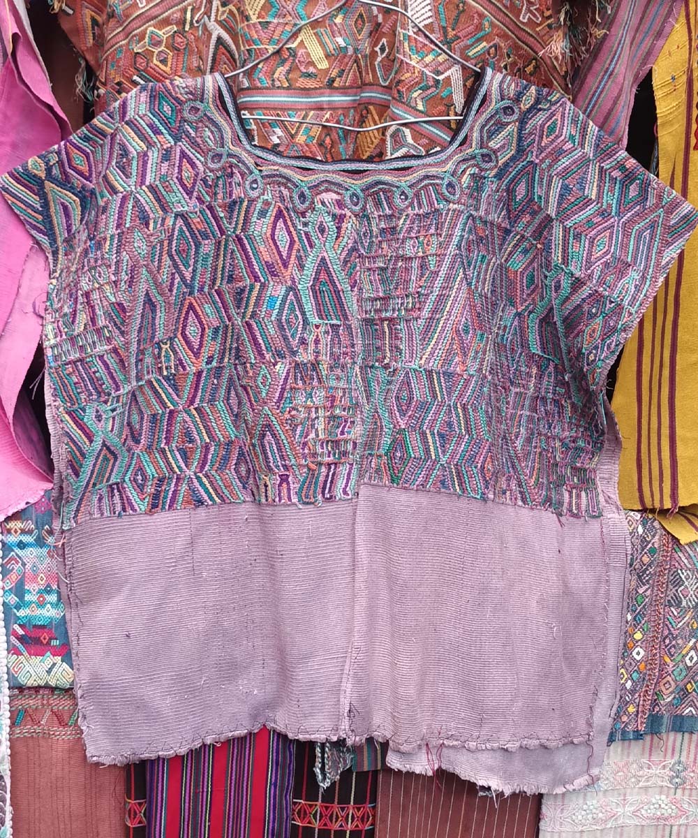 Embroidered Vintage Guatemalan huipil textile