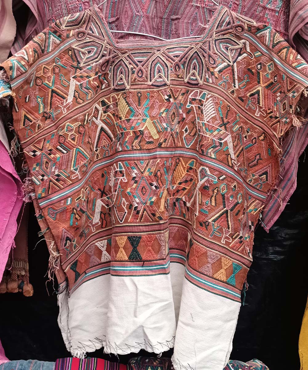 Embroidered Vintage Guatemalan huipil textile