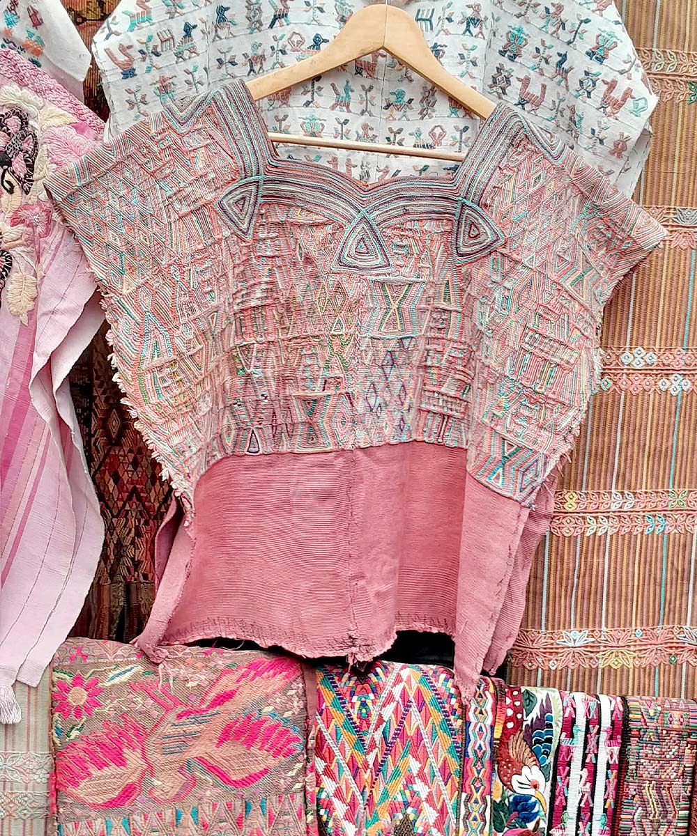 Embroidered Guatemalan huipil | Vintage textile