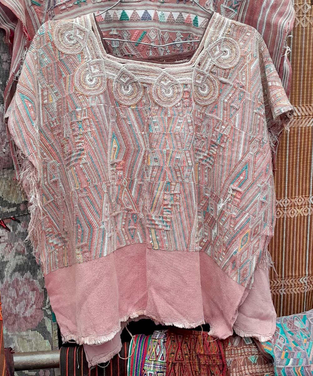 Embroidered Vintage Guatemalan huipil textile