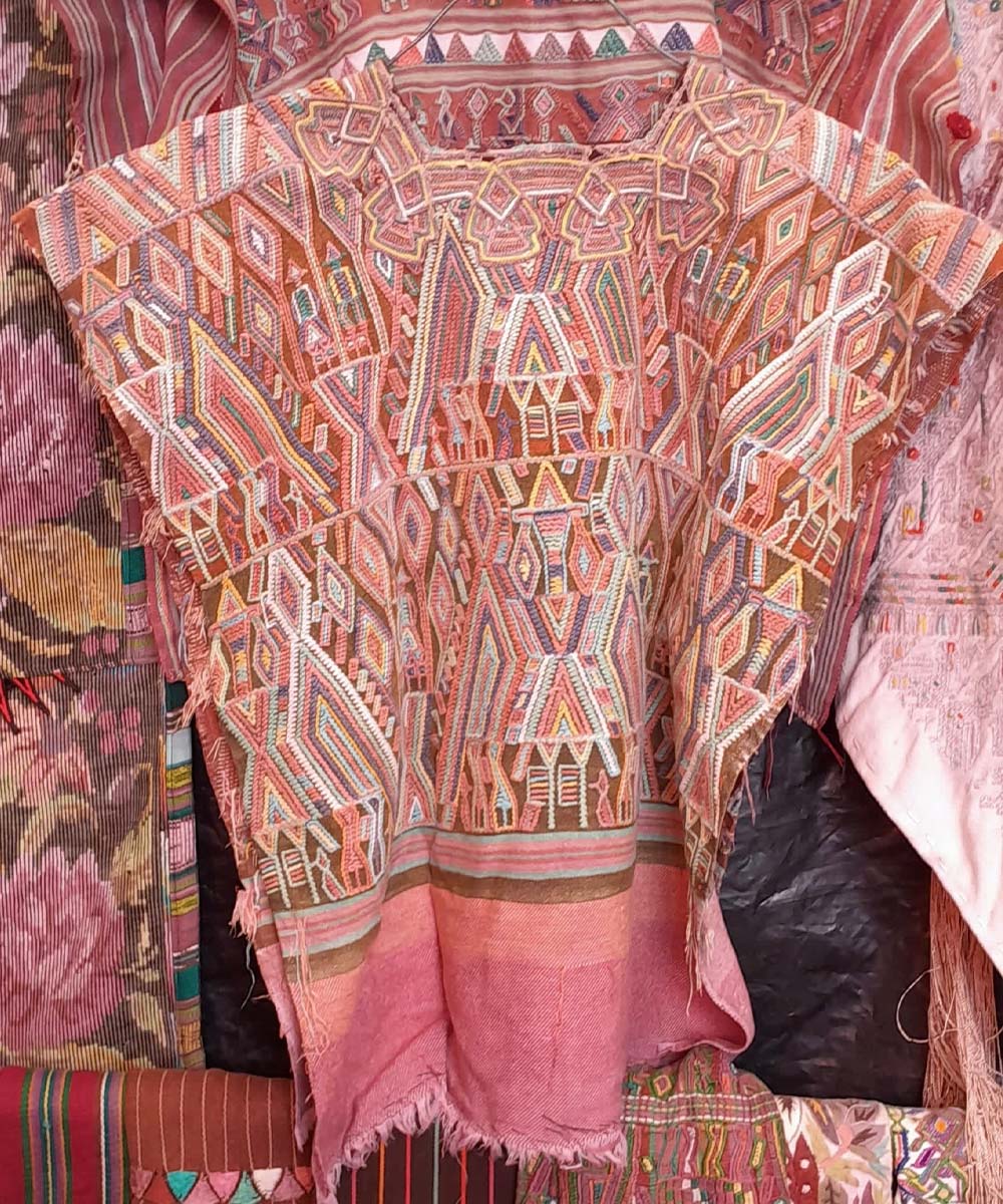 Pretty Coral Nebaj Huipil