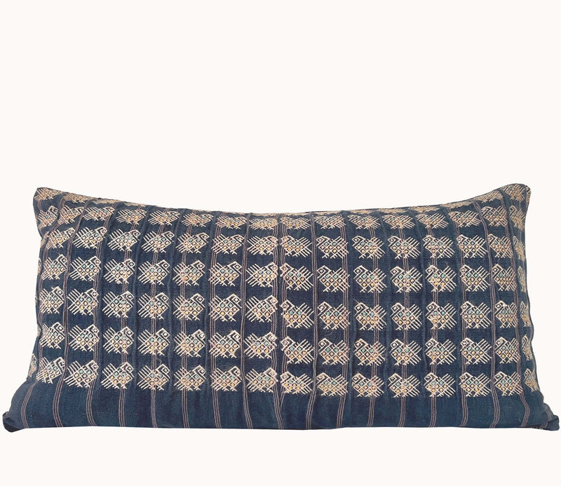 Pillow made from vintage Guatemalan huipil textiles