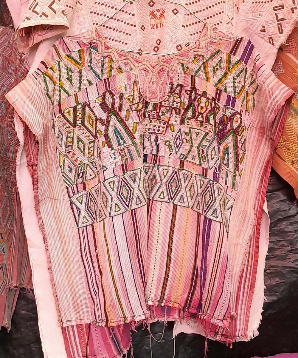 Pink Nebaj with stripes