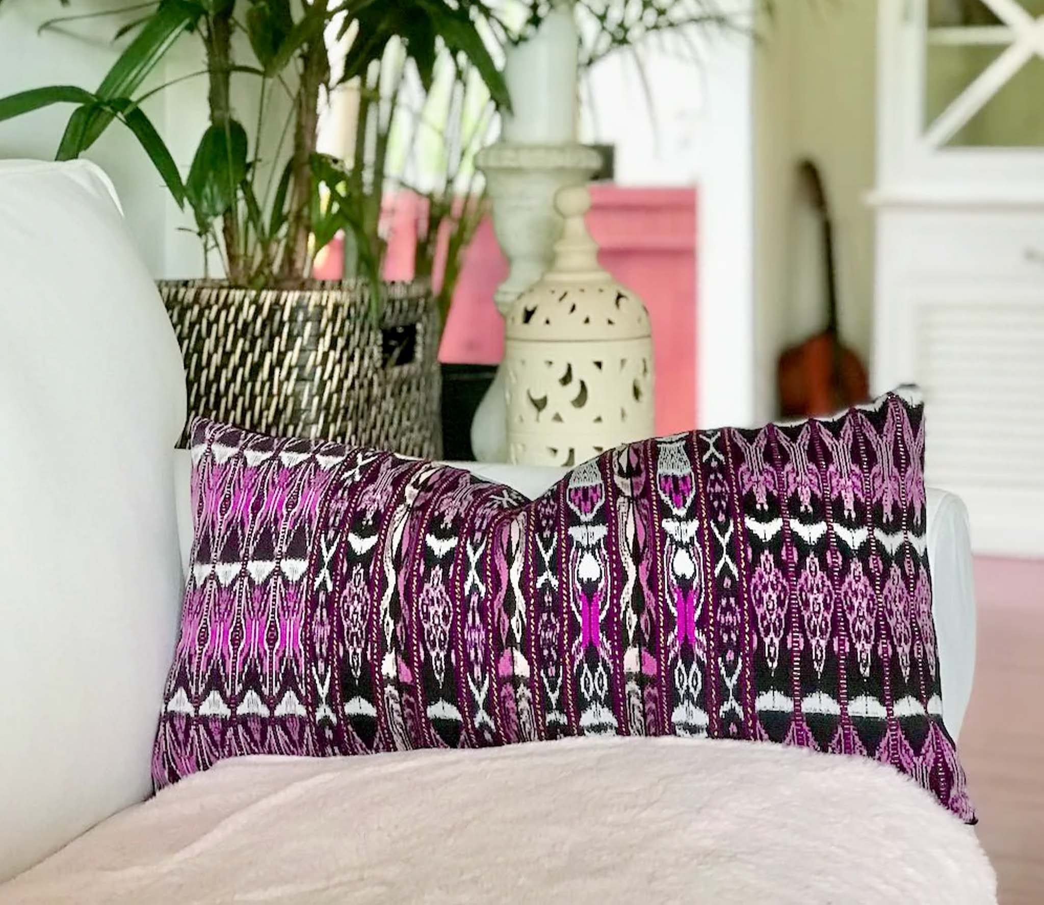 Purple Ikat Pillow