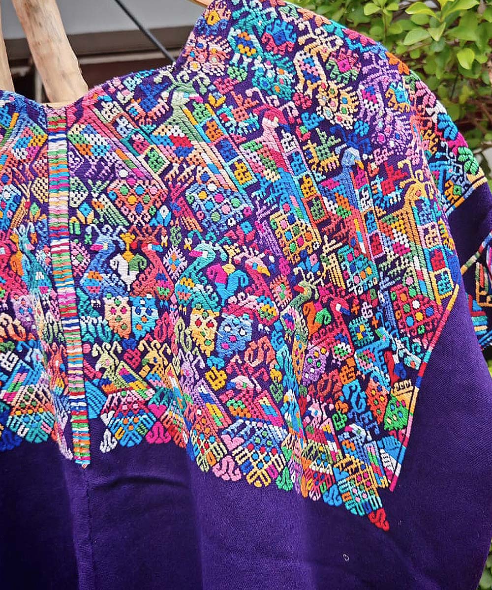 Embroidered Vintage Guatemalan huipil textile