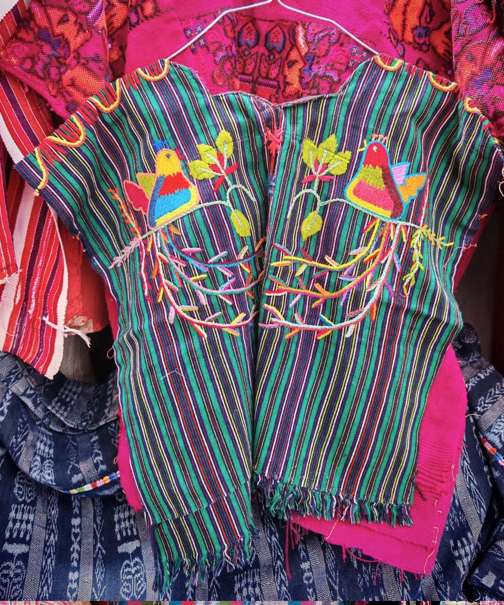 Embroidered Vintage Guatemalan huipil textile