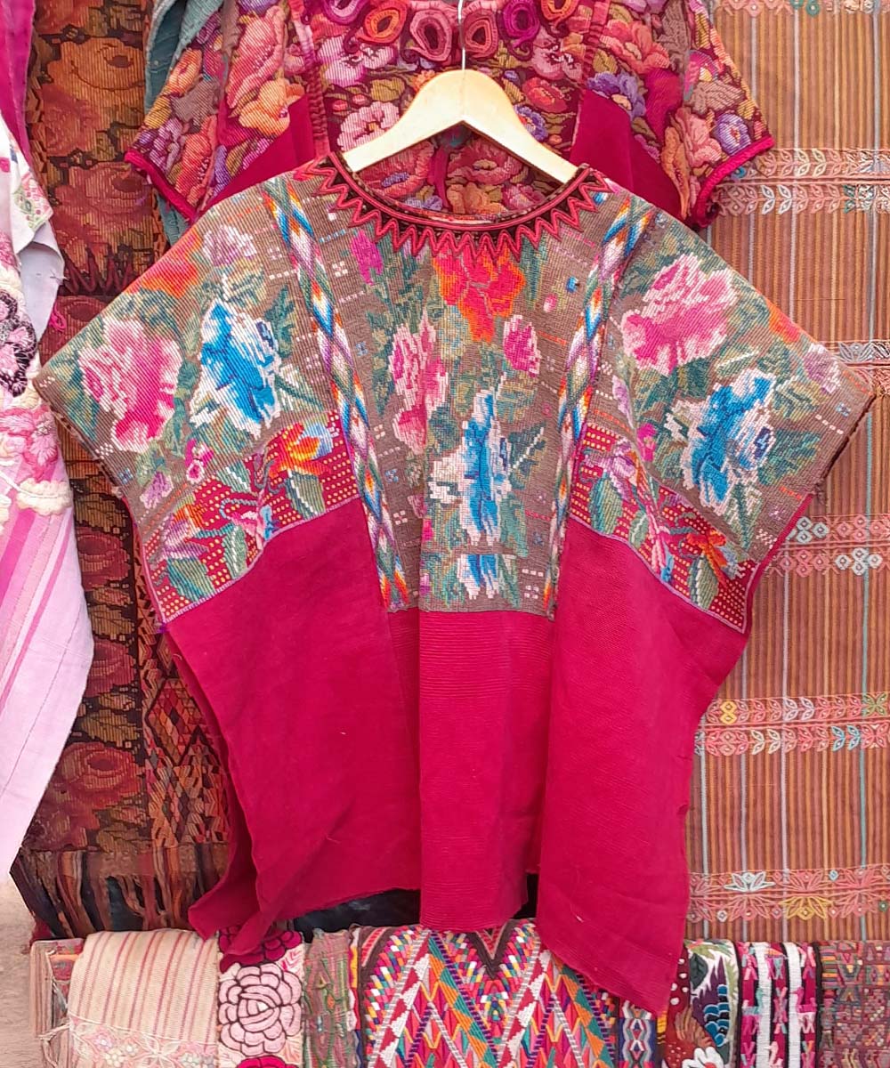 Embroidered Guatemalan huipil | Vintage textile