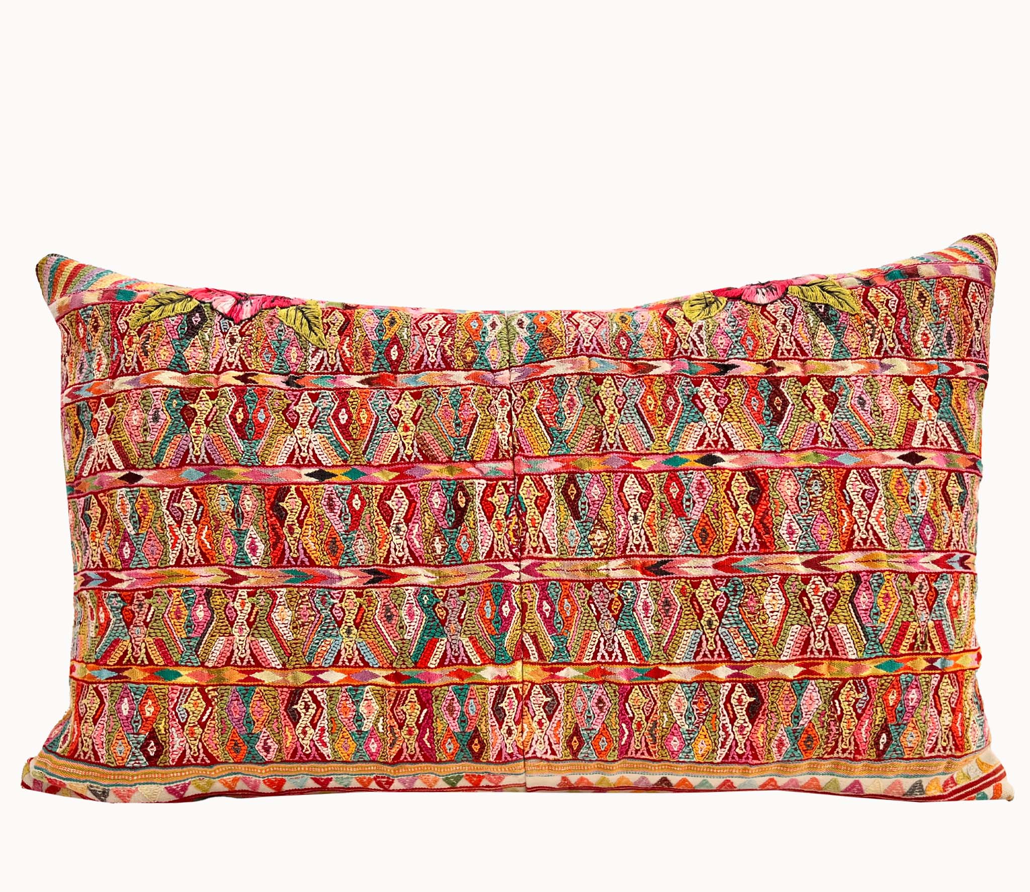 Red and Green San Juan Cotzal pillow