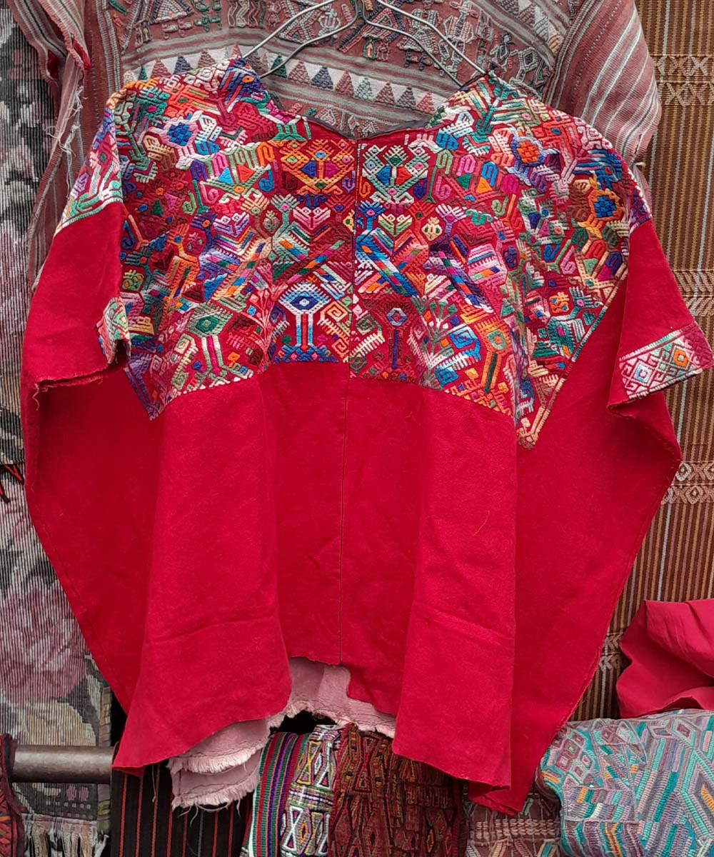 Embroidered Vintage Guatemalan huipil textile