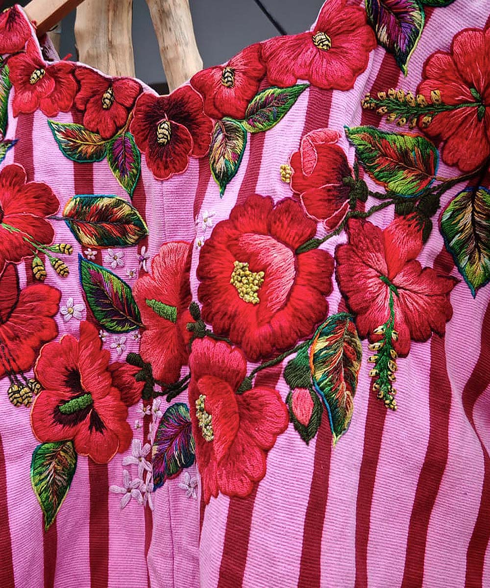 Embroidered Vintage Guatemalan huipil textile