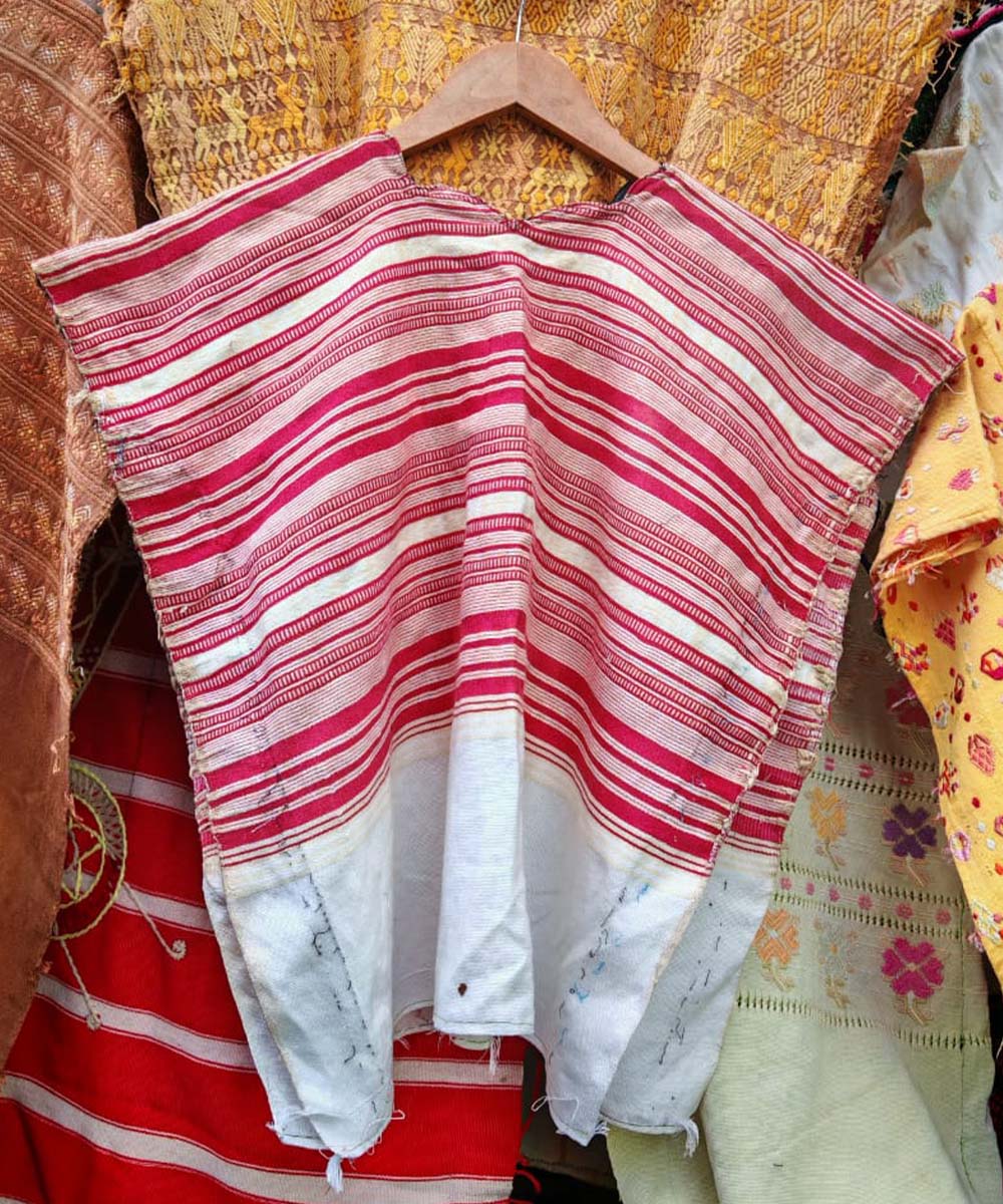 Vintage Guatemalan huipil with handwoven Mayan embroidery