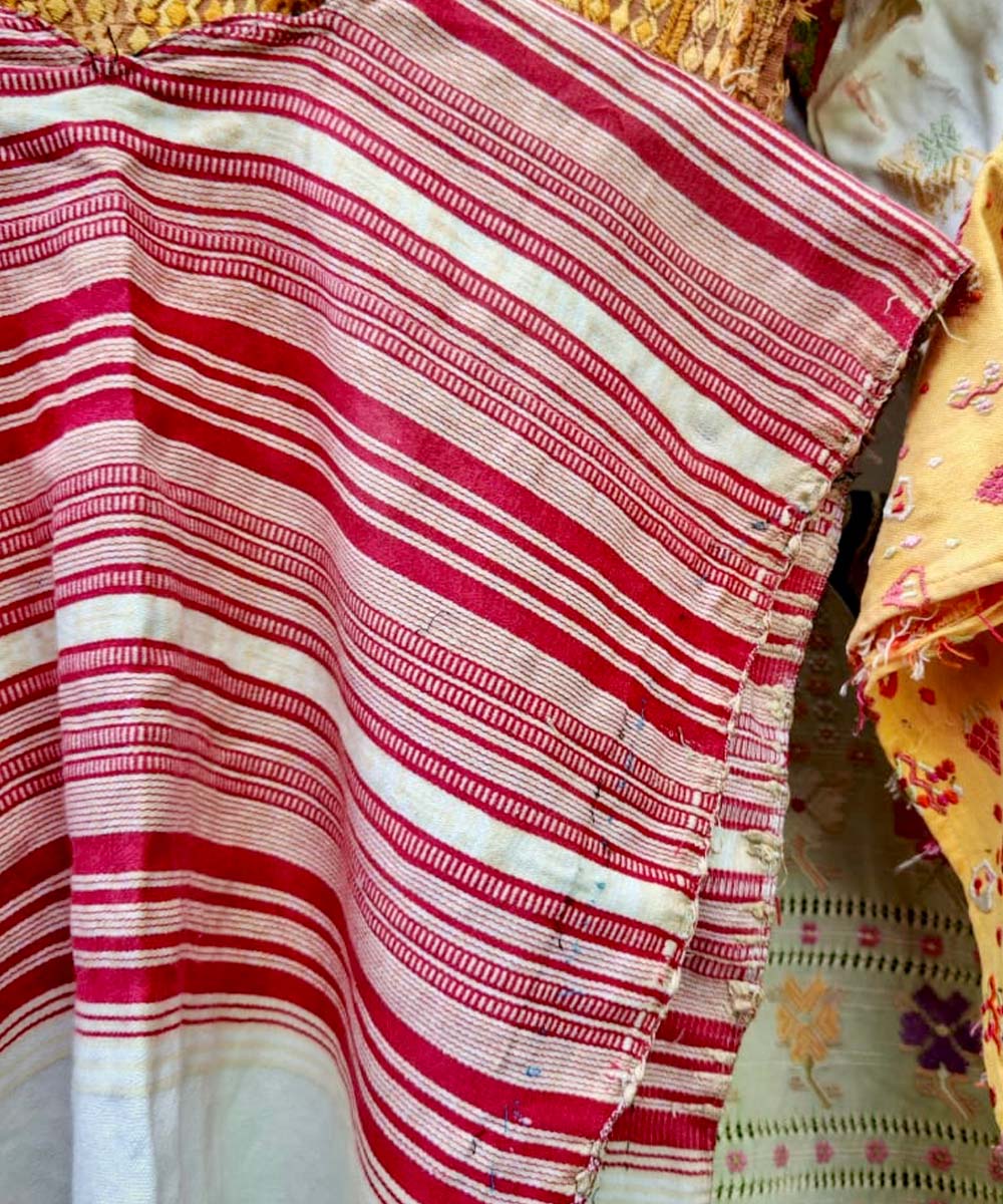 Vintage Guatemalan huipil with handwoven Mayan embroidery