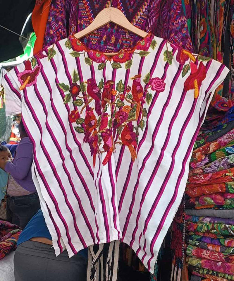 Vintage Guatemalan huipil textile