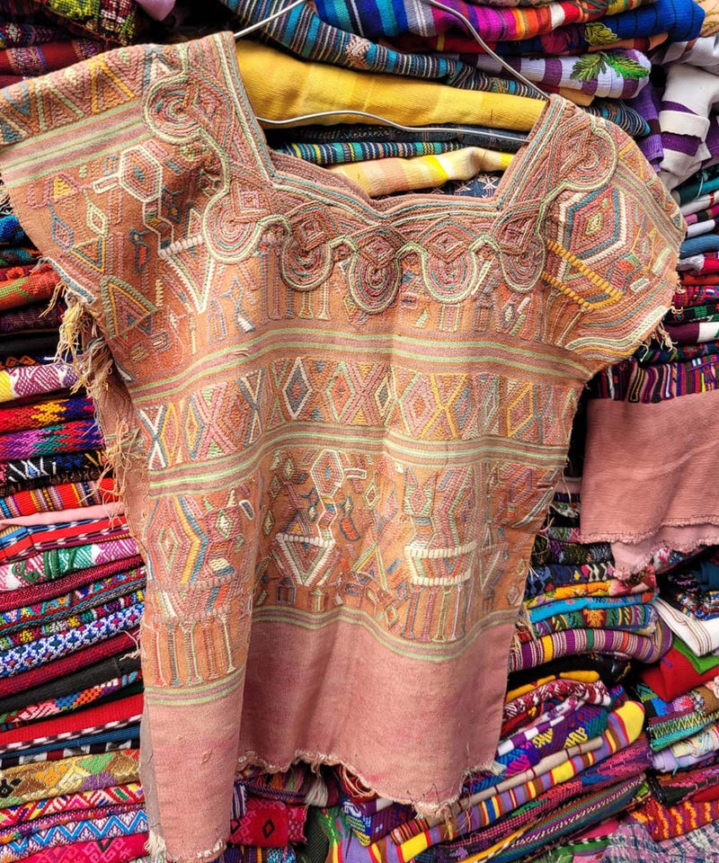 Pretty coral Nebaj huipil for Stacey