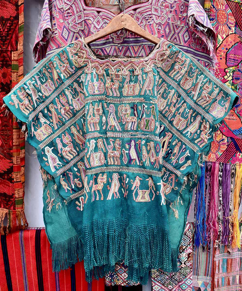 Vintage Guatemalan huipil textile
