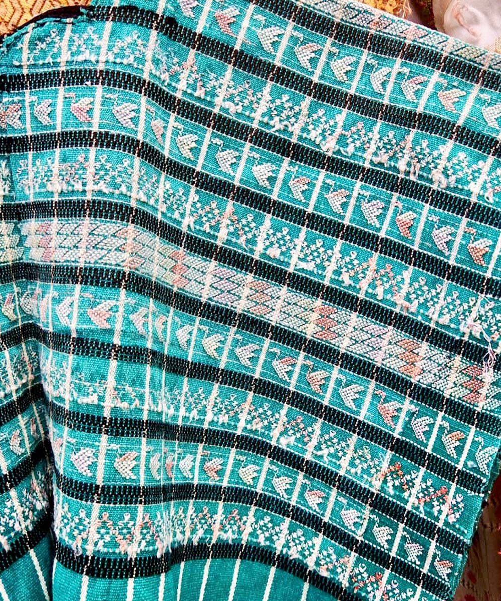 Teal San Lucas huipil with birds