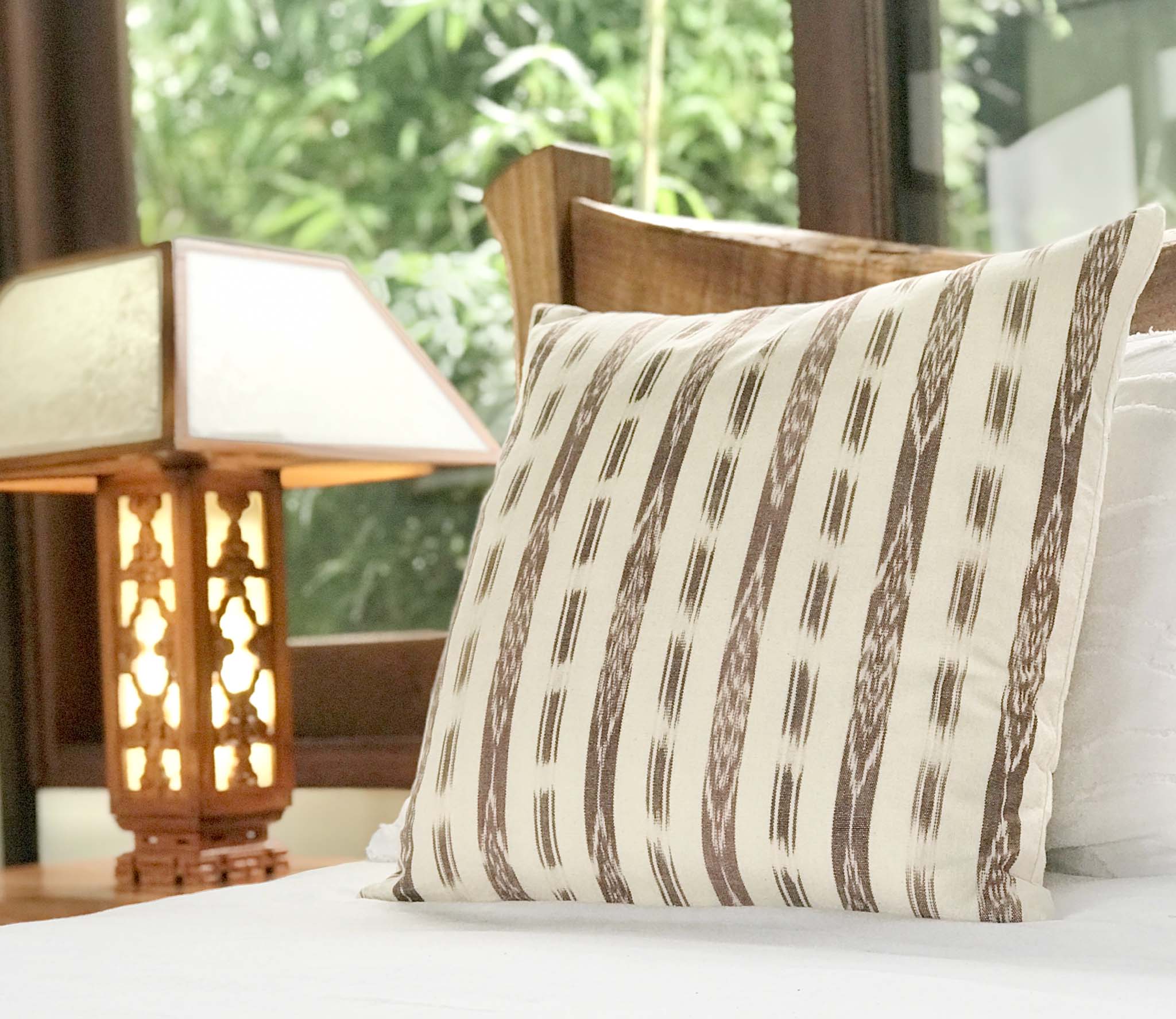 Handwoven Guatemala ikat pillow