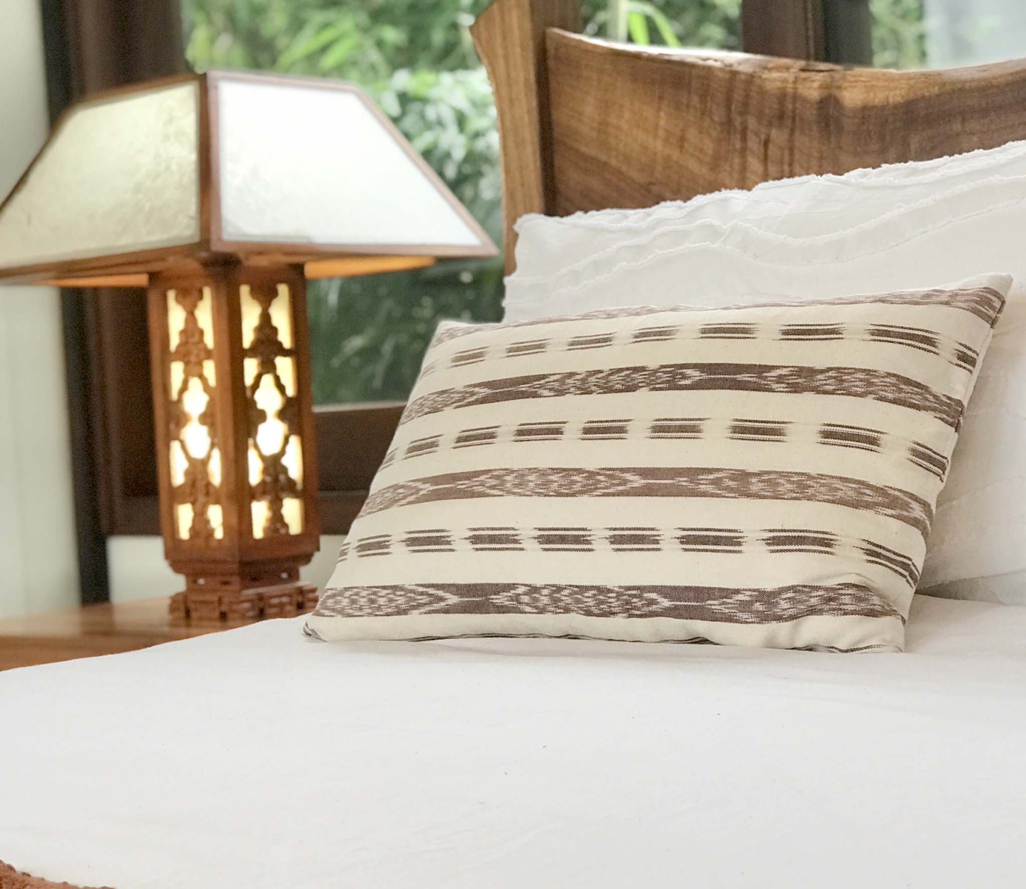 Handwoven Guatemala ikat pillow