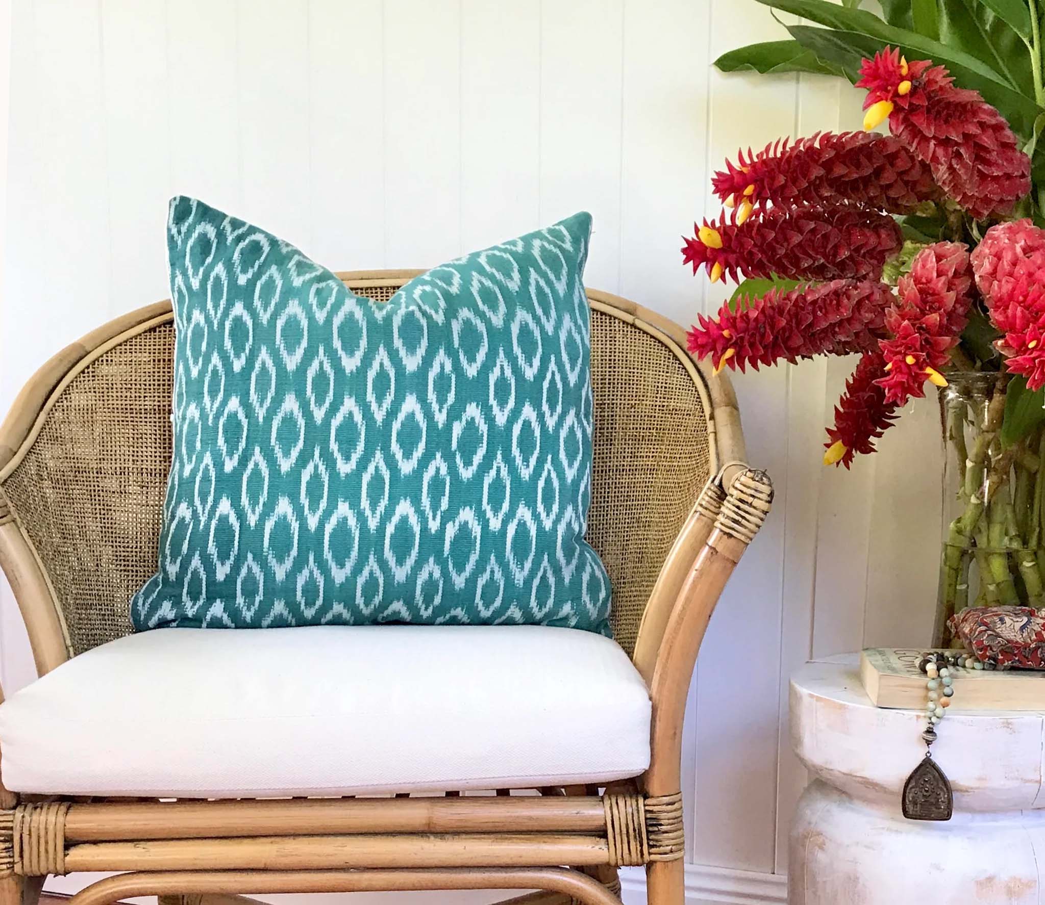 Guatemalan Huipil Textile Pillows, vintage, hand embroidered bohemian cushions