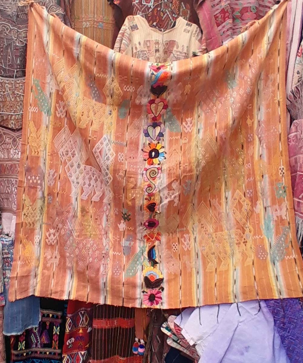 Embroidered Guatemalan huipil - vintage textile