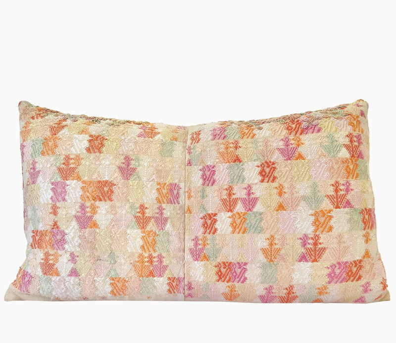 Pillow made from vintage Guatemalan huipil textiles
