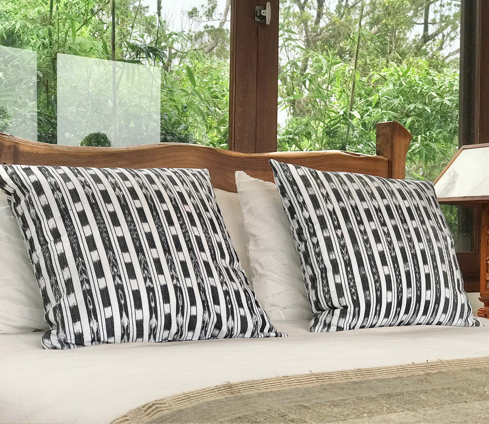 Handwoven Guatemala ikat pillow