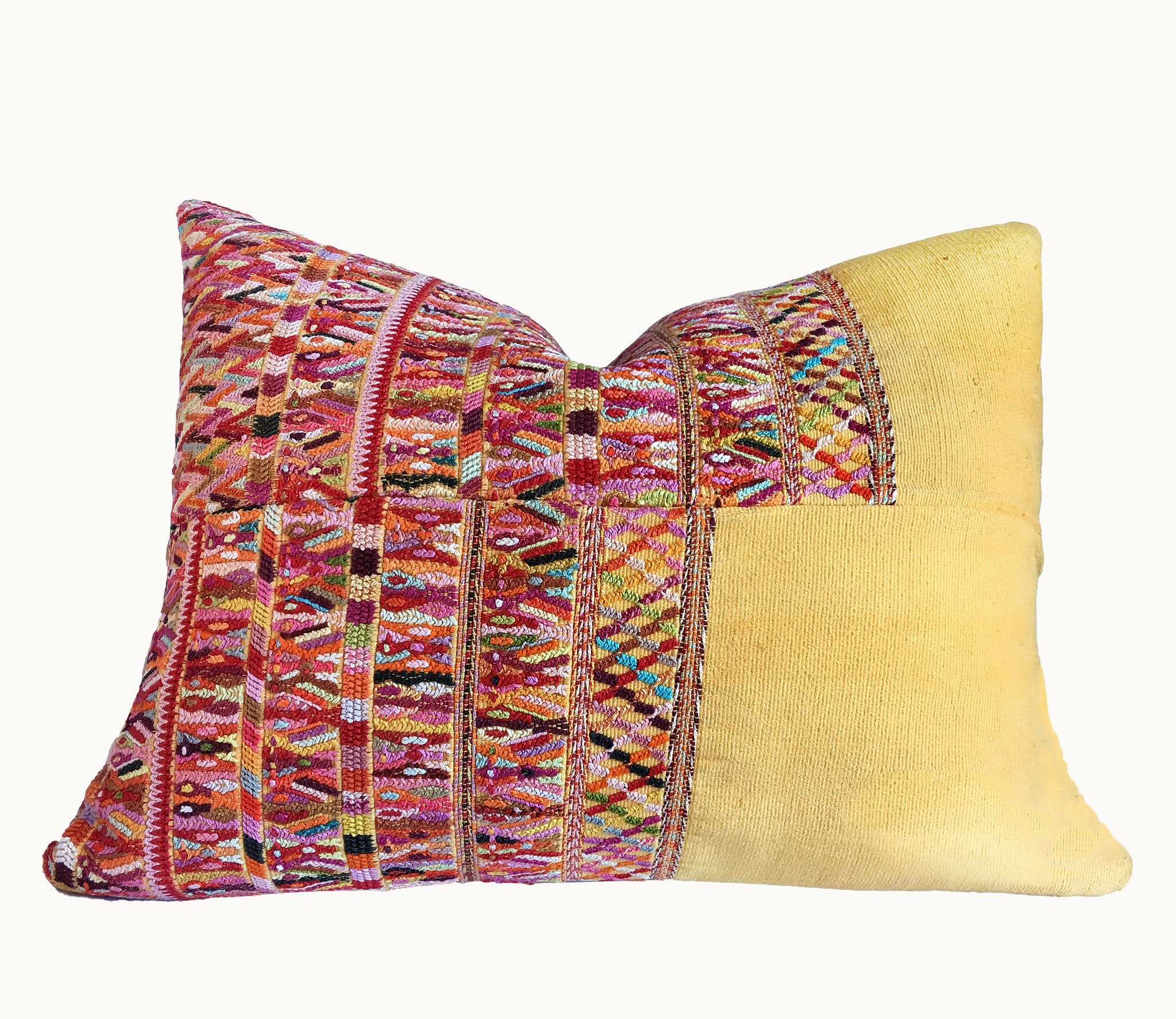 Guatemalan textiles, huipil pillow - Lamour Artisans