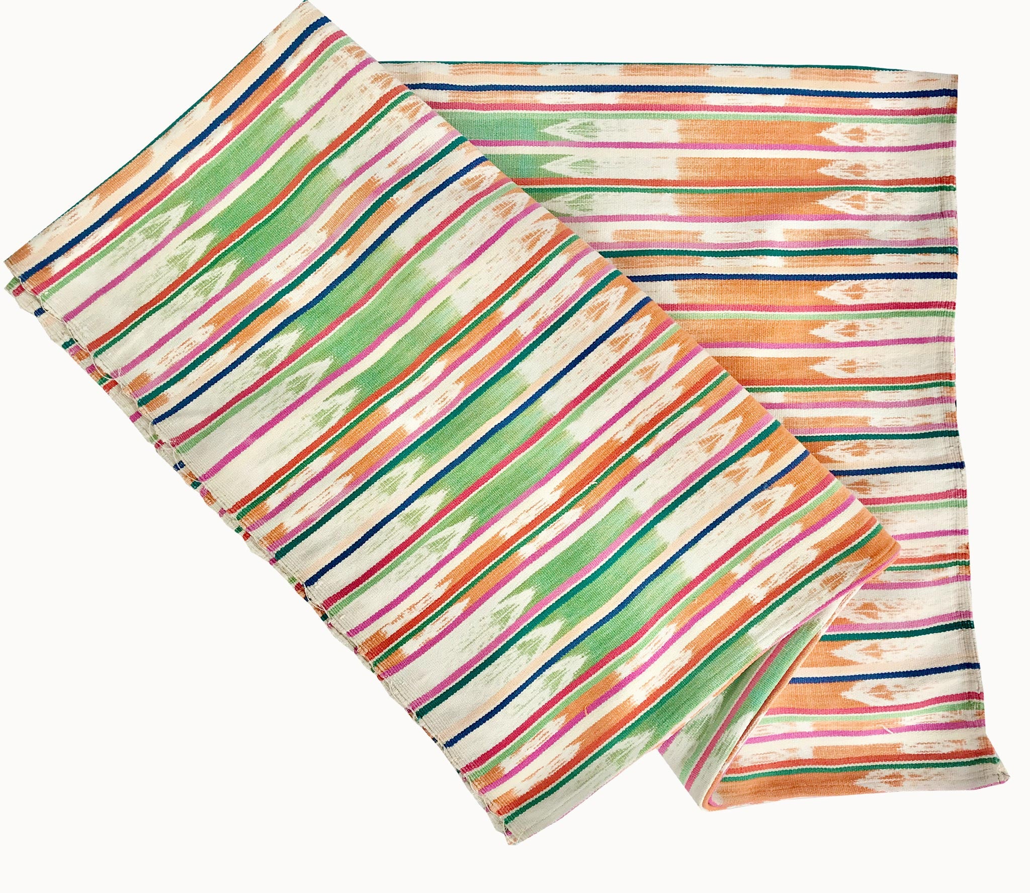 Vintage textile ikat bed throw