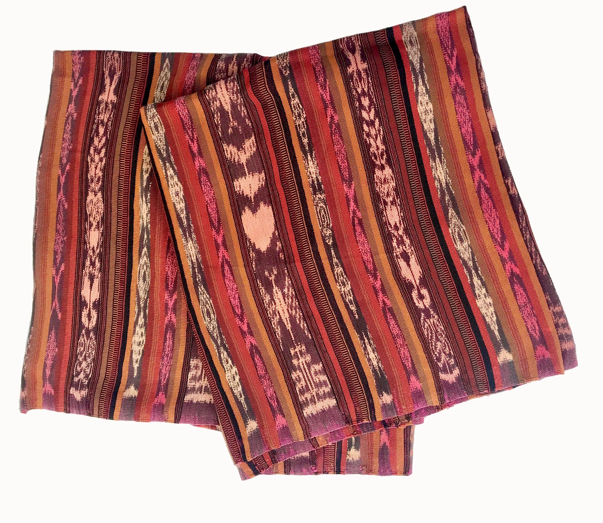 Vintage textile ikat bed throw