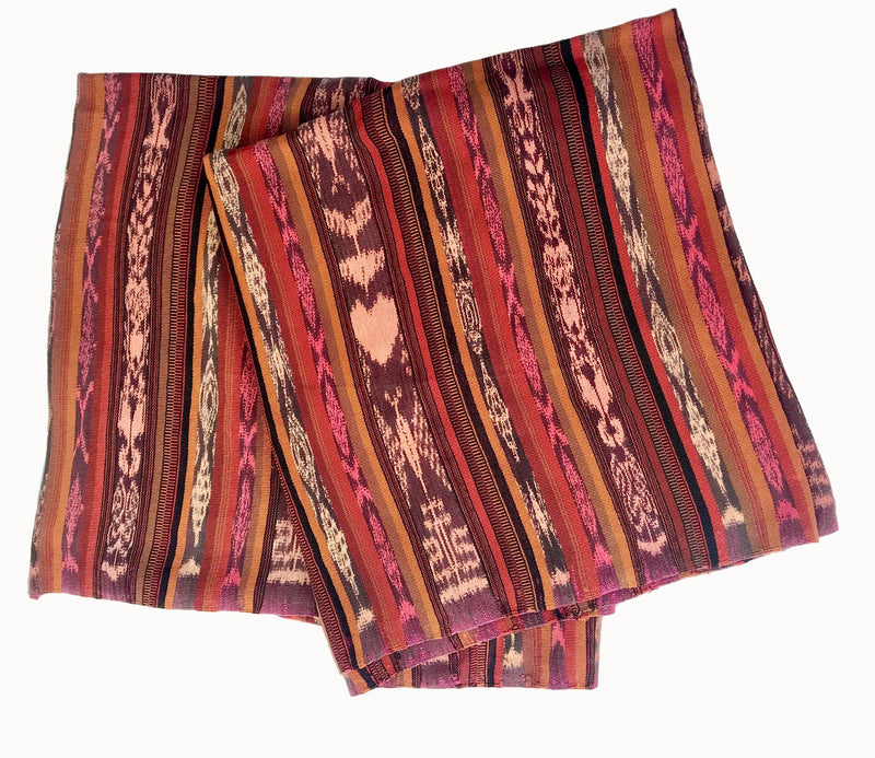 Vintage textile ikat bed throw