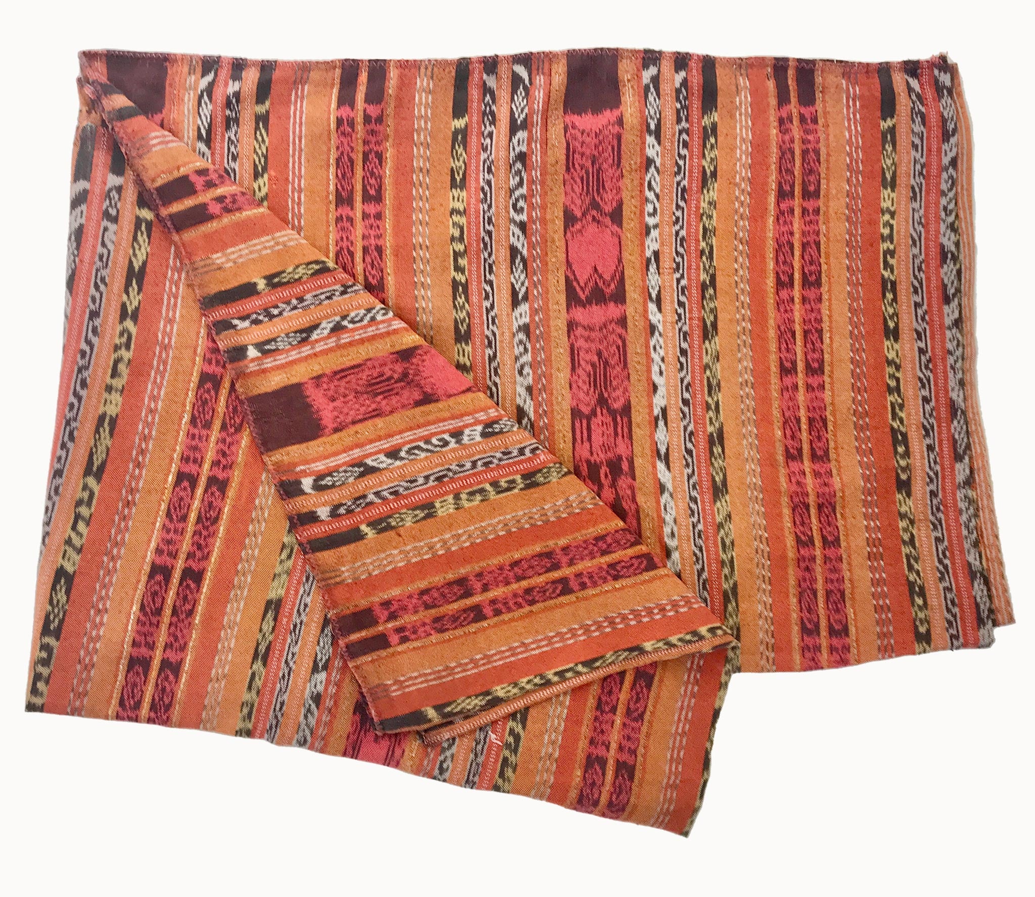 Vintage textile ikat bed throw