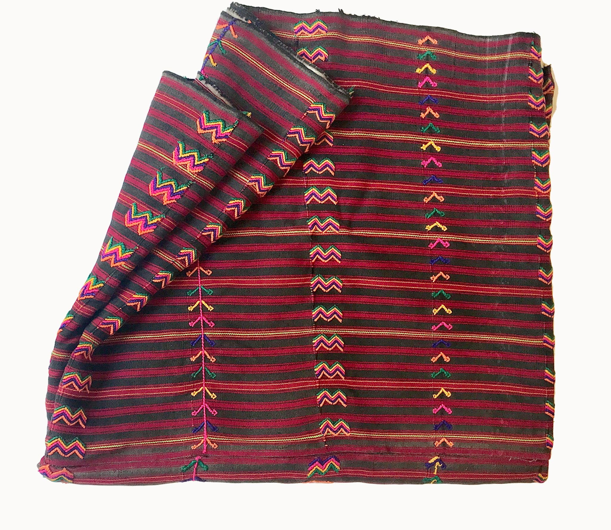 Vintage textile ikat bed throw