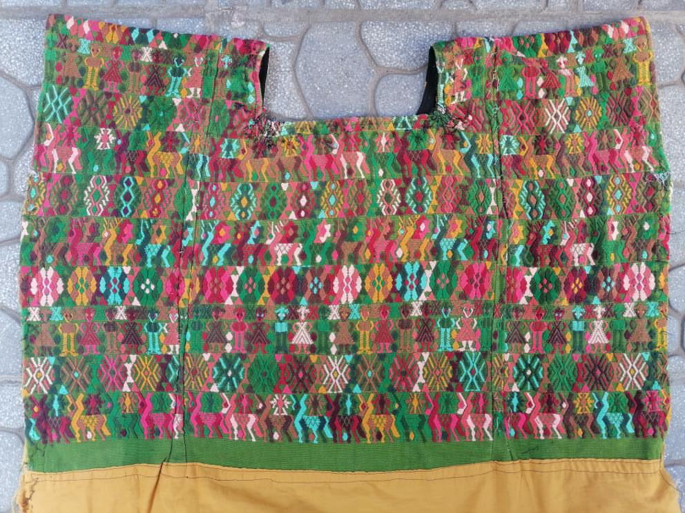 Guatemalan Huipil Pillow - Green Coban XX