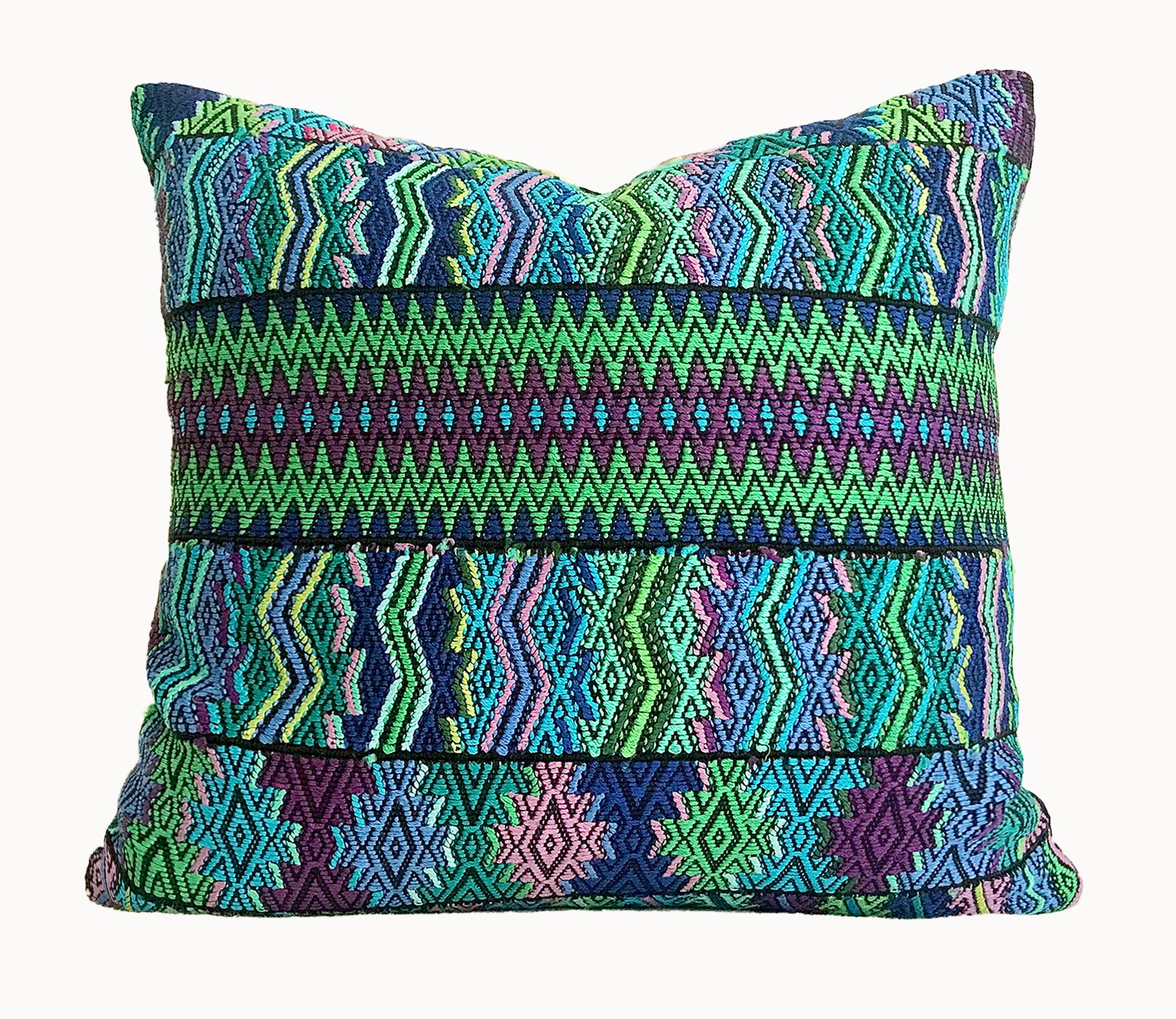 Guatemalan Huipil Pillows - Santa Maria Geometric II