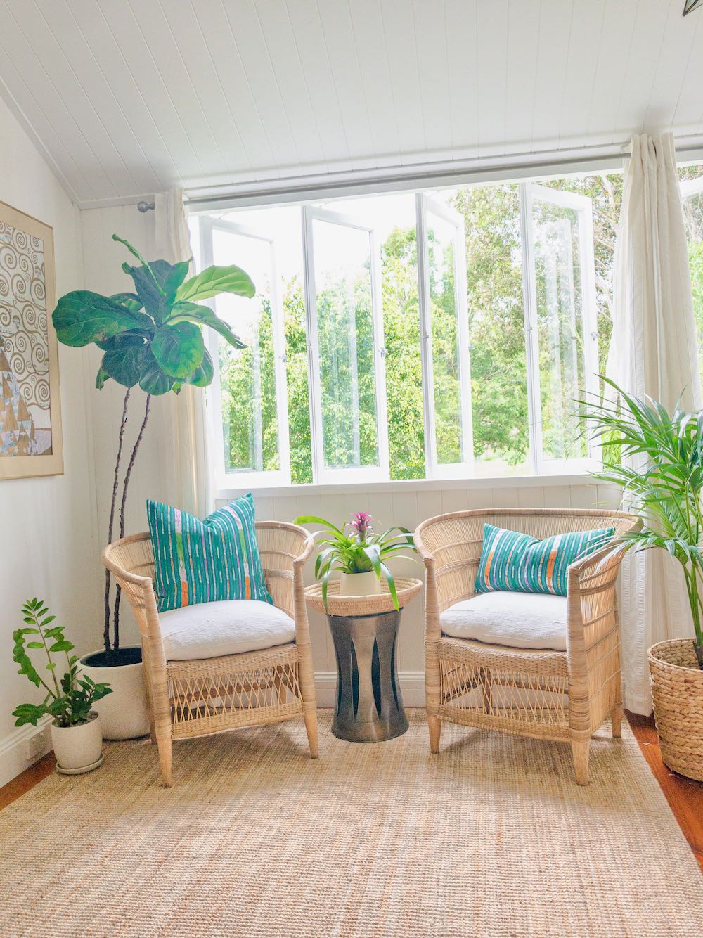 Guatemalan Corte Pillow, hand woven turquoise striped ikat lumbar cushion